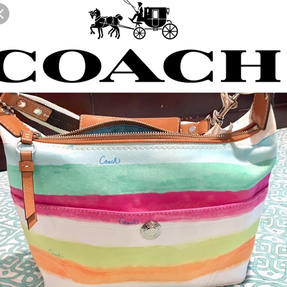 Coach Handbags - Coach rainbow satchel bag